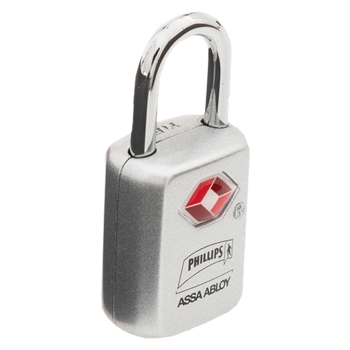 [MX6572] CANDADO PHILLIPS C/LLAVE TSA PLATA