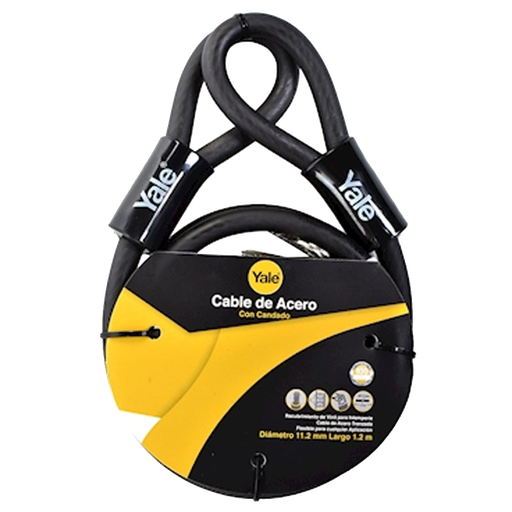 [MX89681] CABLE YALE FLEXIBLE REFORZADO CANDADO 11.2 X 1200 MM