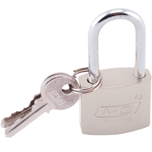 [R206145] CANDADO MG MOD.030 GL PLATA